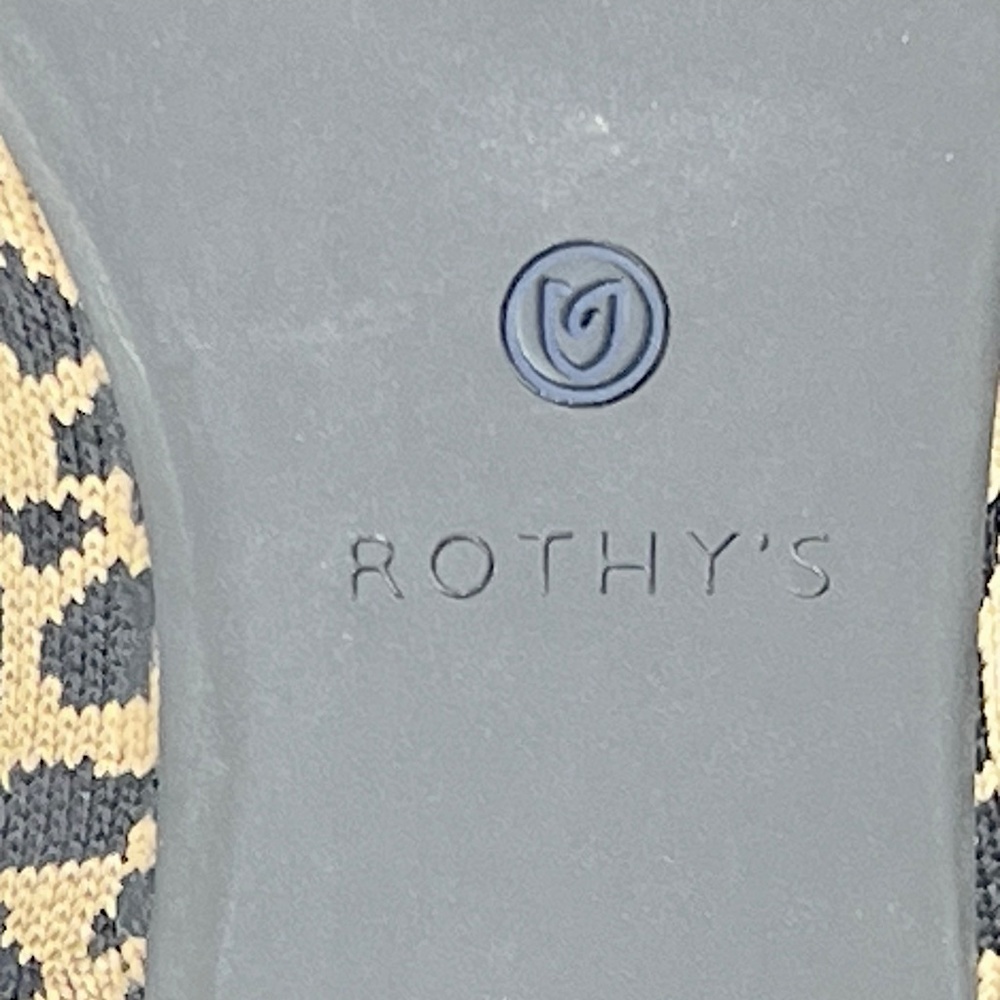 Rothy's women's Retired "The Point" Animal Print Flats size 8 - Picture 9 of 12